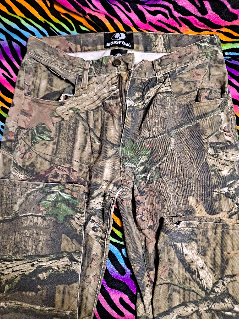 Mossy Oak Mens Camo Cargo Pants - Brown/Green